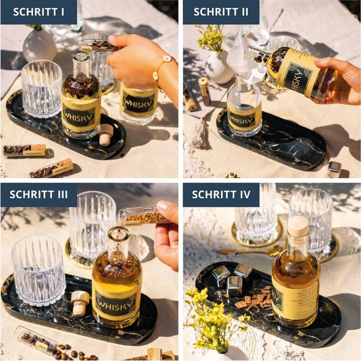 Amari Geschenkbox Whisky Selbermachen Set, DIY Geschenkset mit Botanicals & Zubehör, Hochwertige Geschenkidee für Männer & Frauen – Bild 2