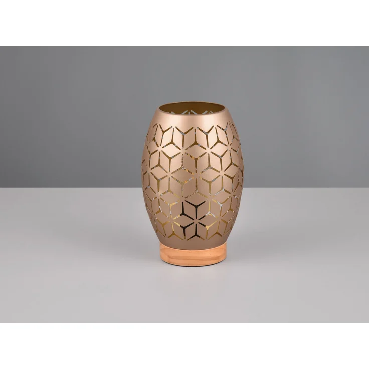 Trio Leuchten Tischleuchte Bidar E27, beige, Metall – Bild 5