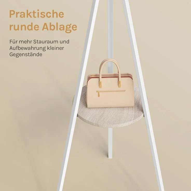 Woltu Kleiderständer, (1 St), in Baumform, freistehend, mit 9 Haken, weiß – Bild 5