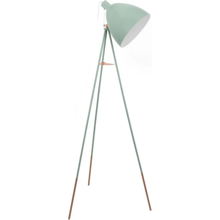 Eglo 49342 Stehlampe DUNDEE Stahl mint, dreibeinig E27 max. 1X40W H:135,5 cm mit Zugschalter