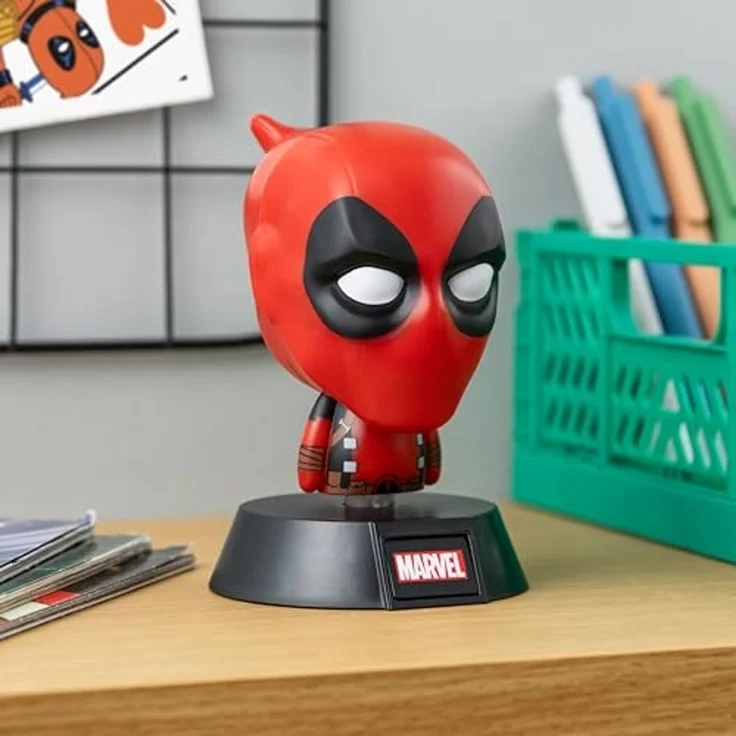 Deadpool Offiziell lizenziertes Disney Marvel 3D-Icon-Licht für Büro, Gaming-Raum, Schlafzimmer, Marvel-Fan-Geschenk-Dekor & Zubehör-Nachtlicht – Bild 2