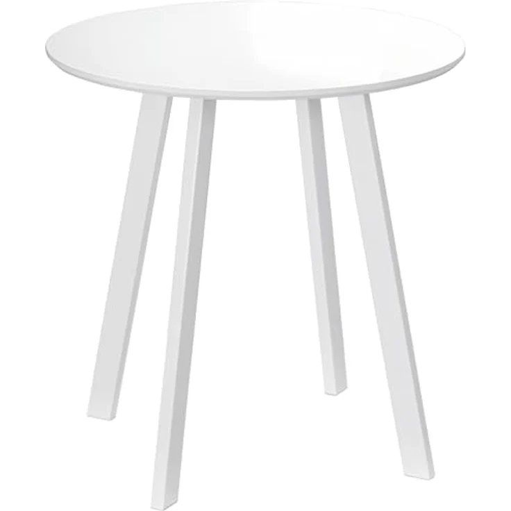 HOMCOM Esstisch Runder Küchentisch für 2 Personen (Rundtisch, 1-St, Esszimmertisch), Weiß Ø72 x 75cm – Bild 2