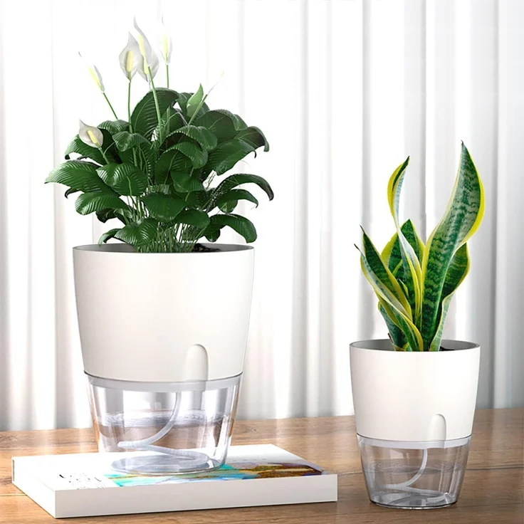 iDattel Selbstbewässernder Blumentopf Kräutertopf Set für die Küche 6er – Bild 6