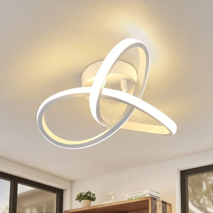 Nettlife LED Deckenleuchte Flurlampe Modern Küchenlampe Schwarz Weiß 3000K Wohnzimmer, Flimmfrei Blendfrei, LED fest integriert, Warmweiß, für Küche Flur Schlafzimmer – Bild 5