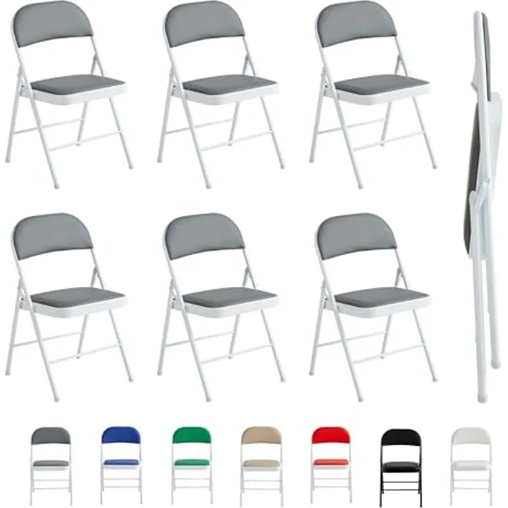 MCC direct Klappstuhl Kunstleder Klappstuhl gepolstert im 1er, 2er, 4er und 6er Set (6 St)