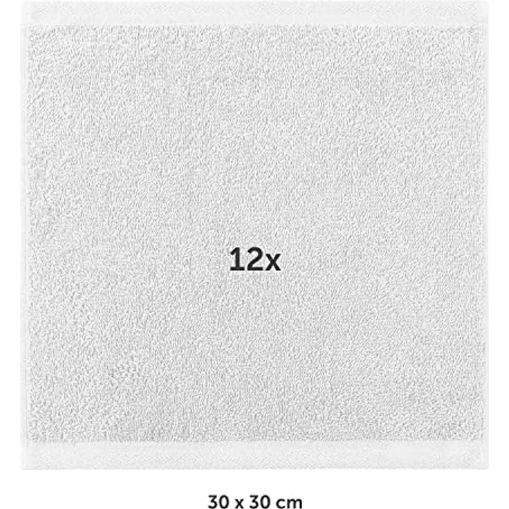 Blumtal Gästehandtücher 30x30cm - weich und saugstark, Frottee (12-St), 12er und 24er Set, 100% Baumwolle – Bild 3