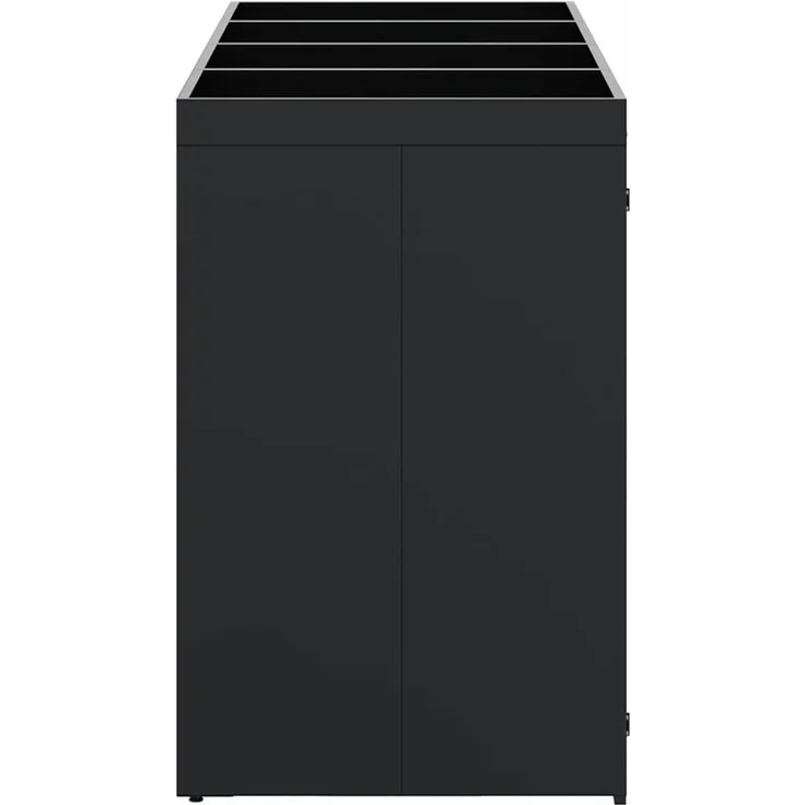 vidaXL Wagenmüllbehälter für 4 Behälter Schwarz 272 x 77,5 x 121,5 cm 3394740 – Bild 8