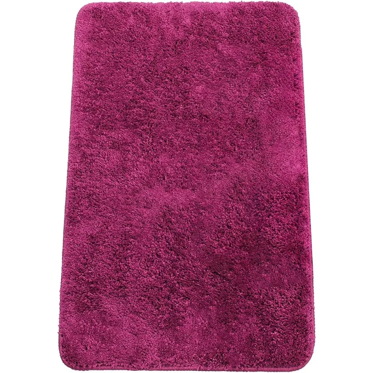 Brandsseller Badematte 60x90 cm Badteppich Badvorleger Badezimmerteppich Duschvorleger Beere