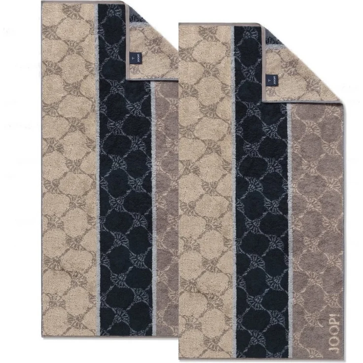 JOOP! Handtuch 2 Stück Joop! Handtuch 1657-70 Cornflower Stripes Graphit 50x100, Walkfrottier (2-St), 100% Baumwolle – Bild 3