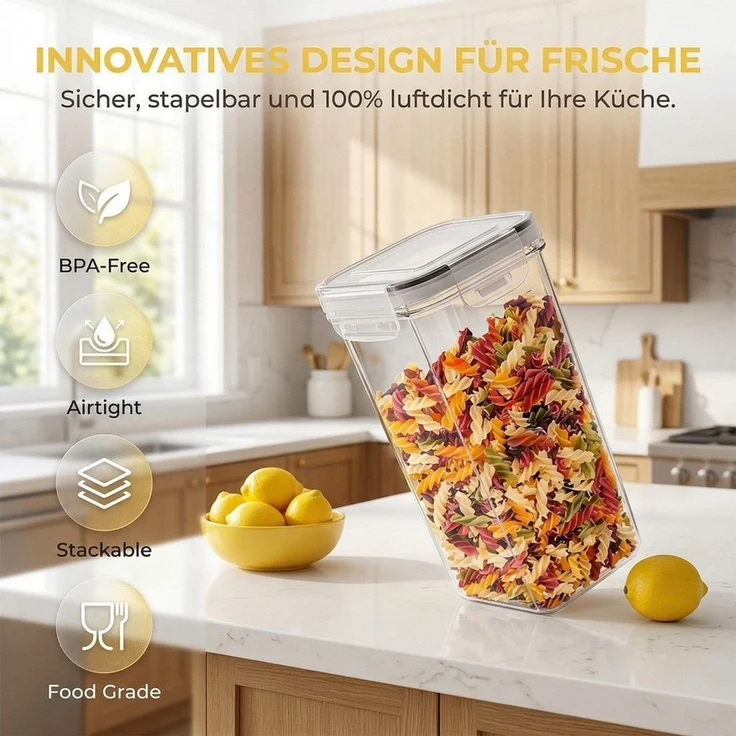 AKKEE Vorratsdose 24er Frischhaltedosen Set, Vorratsdosen mit Deckel Luftdicht Set, (24-tlg), BPA Frei – Bild 4