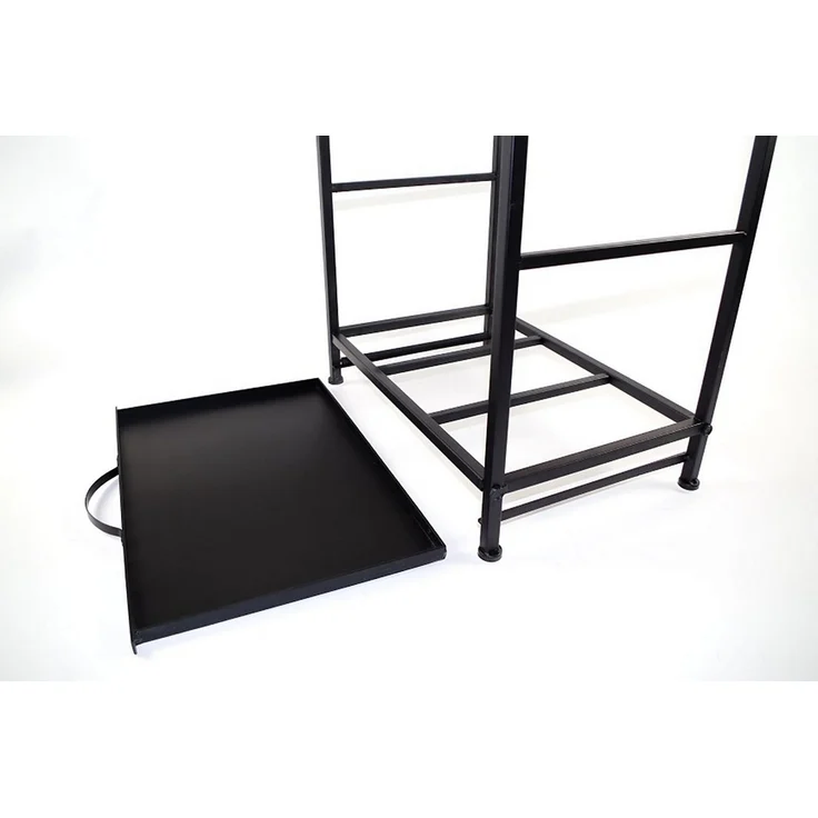 Kobolo Kaminholzregal Kaminholzständer aus Metall schwarz lackiert, BxTxH:50 x 32 x 80 cm – Bild 3