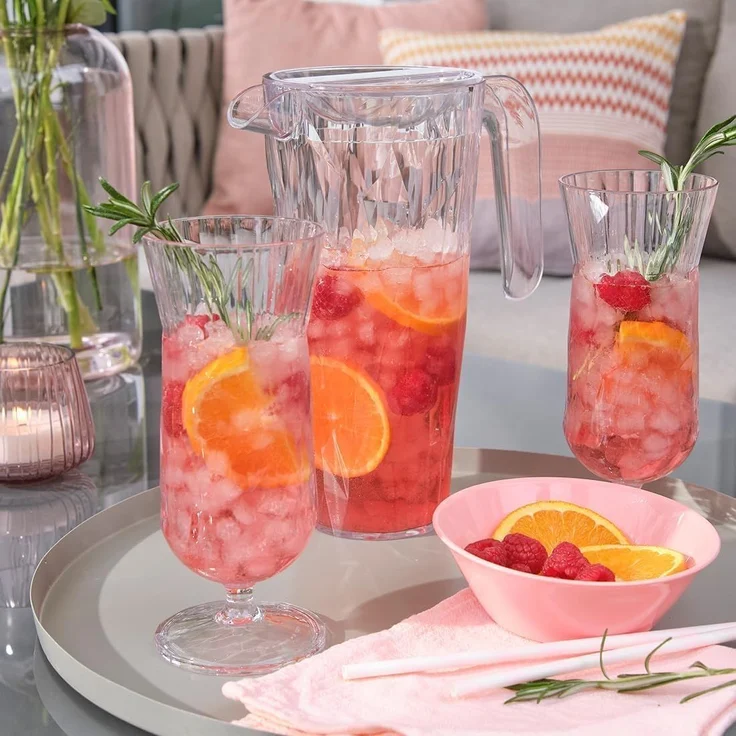 Koziol Superglas Kanne Club Pitcher, Wasserkrug, Karaffe, Kunststoff, Crystal Clear, 1. 5 L, 4687535 – Bild 4