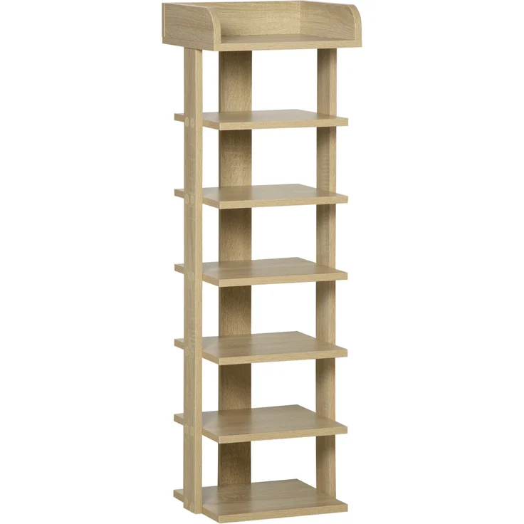 Mobiles Schuhregal aus Holz für 6 Schuhe mit Ablagefläche 32x30x104cm, 32.0×30.0×104.0cm, Rovere, MELAYR – Bild 1