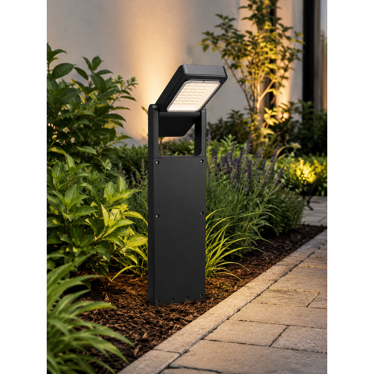 Solar-LED-Gartenleuchte, Wegleuchte, verstellbar, 2er Set – Bild 2