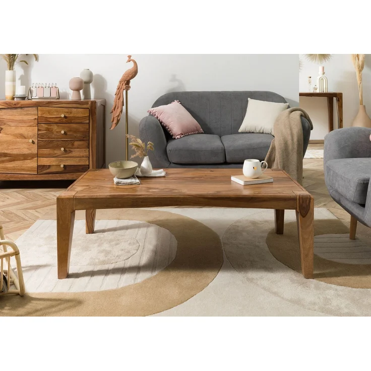 Couchtisch Sheesham 120x60x40 braun lackiert ANCONA #101 – Bild 9