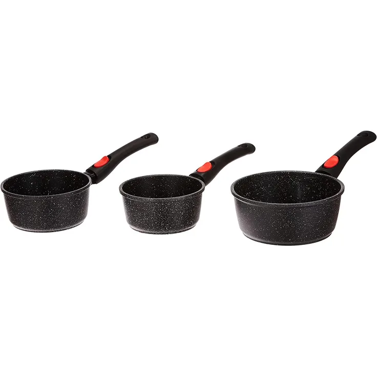 KAMBERG 0008038 Set mit 3 Stieltöpfen, Aluguss, 20 cm