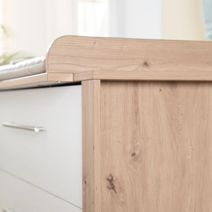 roba Wickelkommode 'Malo' breit - inkl. Wickelansatz - 3 Schubladen - Weiß – Bild 6