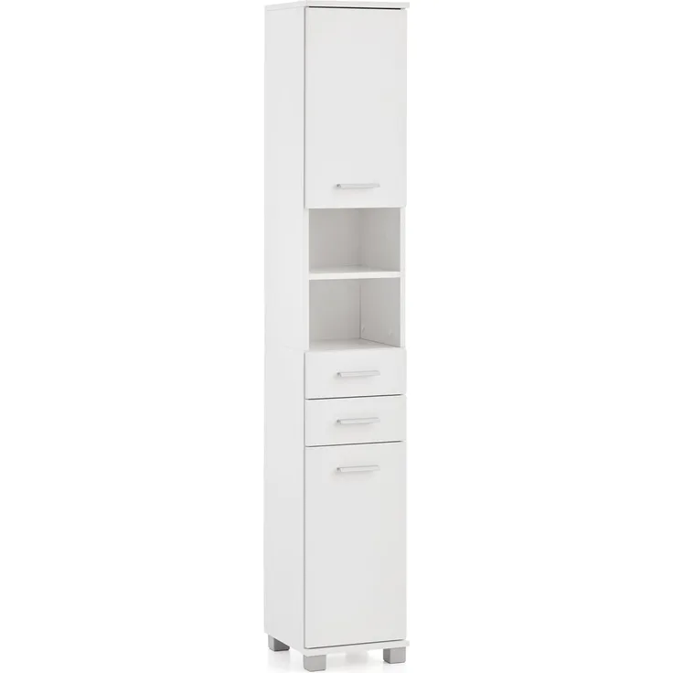 Schildmeyer Palermo Hochschrank 158819, Mattweiß, 30,3 x 23,6 x 180,9 cm