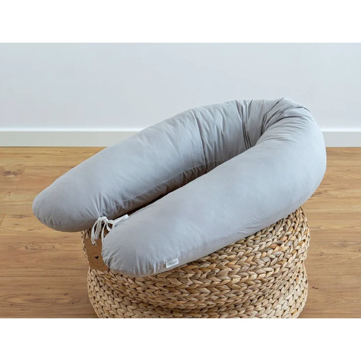 Loolay Stillkissen Baumwolle M/L o L/XL Schwangerschaftskissen Seitenschläferkissen Bezug, WEICH Füllung + 100% BIO-Baumwolle Kissenbezug, 170 oder 190 cm Stillkissen + Bezug abnehmbar mit Reißverschluss!, LOOLAY® - 100% Europäische Stoffe und Kleinser... – Bild 2