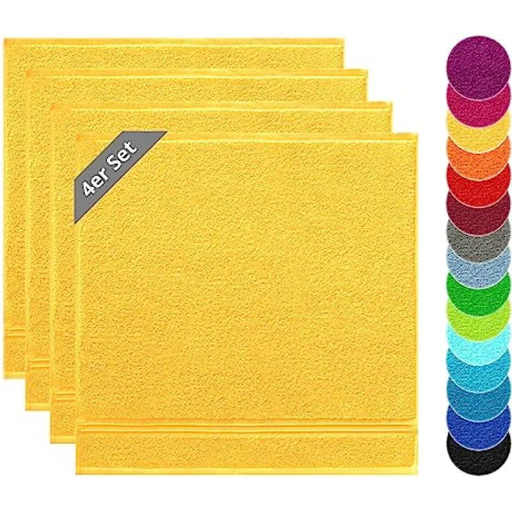 Lashuma Geschirrtuch Premium, (Spar-Set, 4-tlg, Küchenhandtücher 50x50 cm), kleine Frottee Handtücher für Küche, Bad, Garten, Camping – Bild 2
