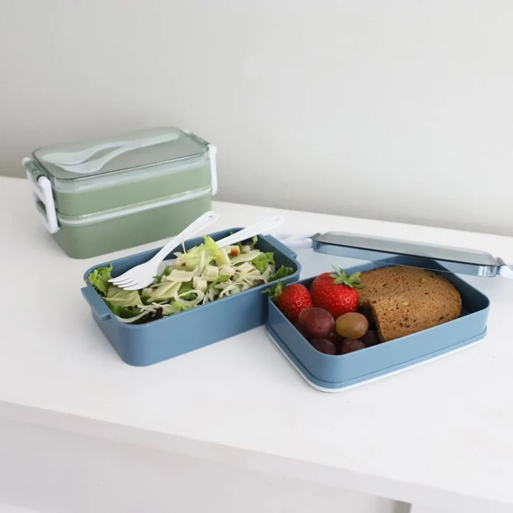24x Lunchboxen Löffel Gabel Set Brotdosen Frühstück Schule Aufbewahrung Frische – Bild 10