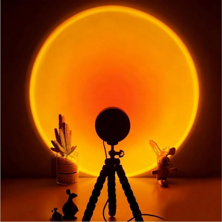 FELIXLEO LED-Sternenhimmel Sunset Lampe, 360° drehbare romantische Projektionslampe – Bild 1