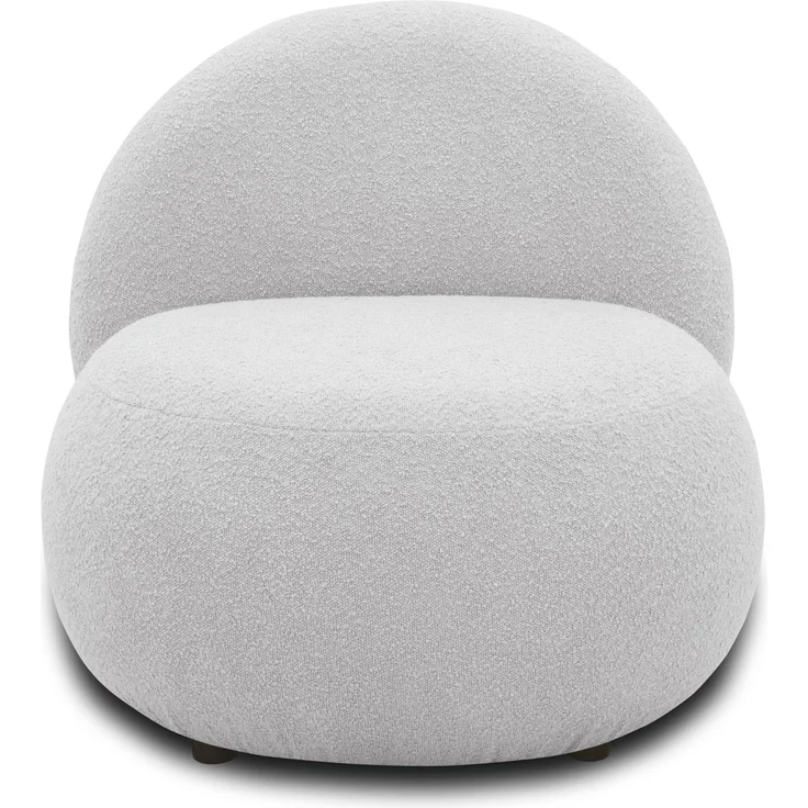 DOMO. collection Sessel 700 016, Polstersessel, rund, gepolsterte Rückenlehne, Füße mit Filzgleitern, Armsessel, Polsterganitur, 73 x 75 x 76 cm (BxTxH), grau – Bild 2