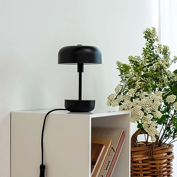 Dyberg Larsen Haipot Tischleuchte, schwarze LED Nachttischlampe mit G9 Sockel – Bild 4