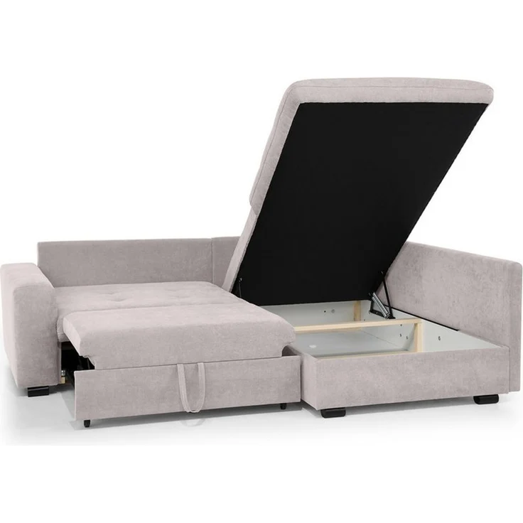 Beautysofa Ecksofa RAMO mit Schlaffunktion 160x200 cm, im Set mit Topper – Bild 2