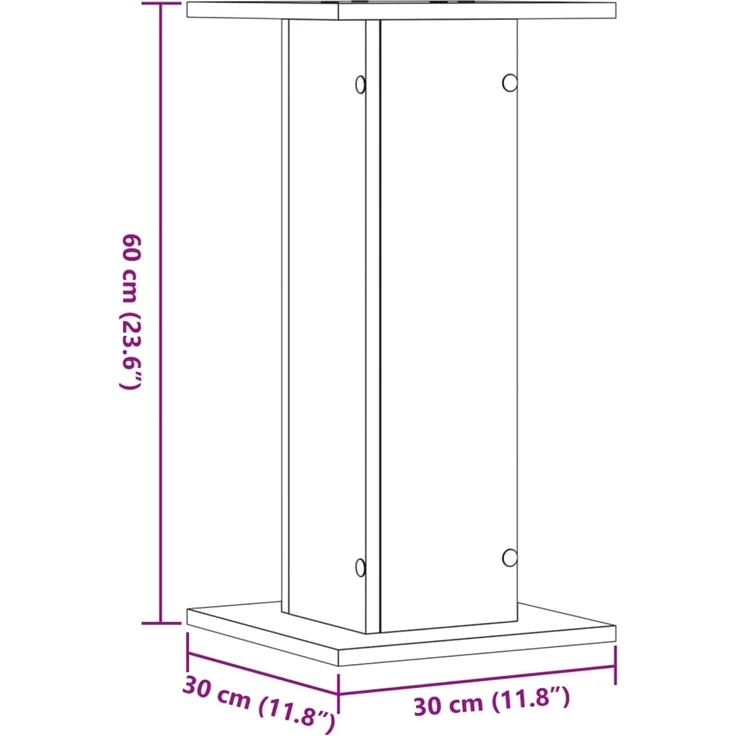 vidaXL Pflanzenständer 2 Stk. Sonoma-Eiche 30x30x60 cm Holzwerkstoff 3307857 – Bild 9
