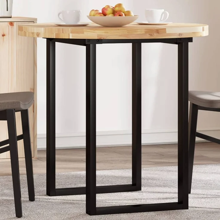 vidaXL Tischplatte Rund Ø80x4 cm Massivholz Akazie 4008692 – Bild 1