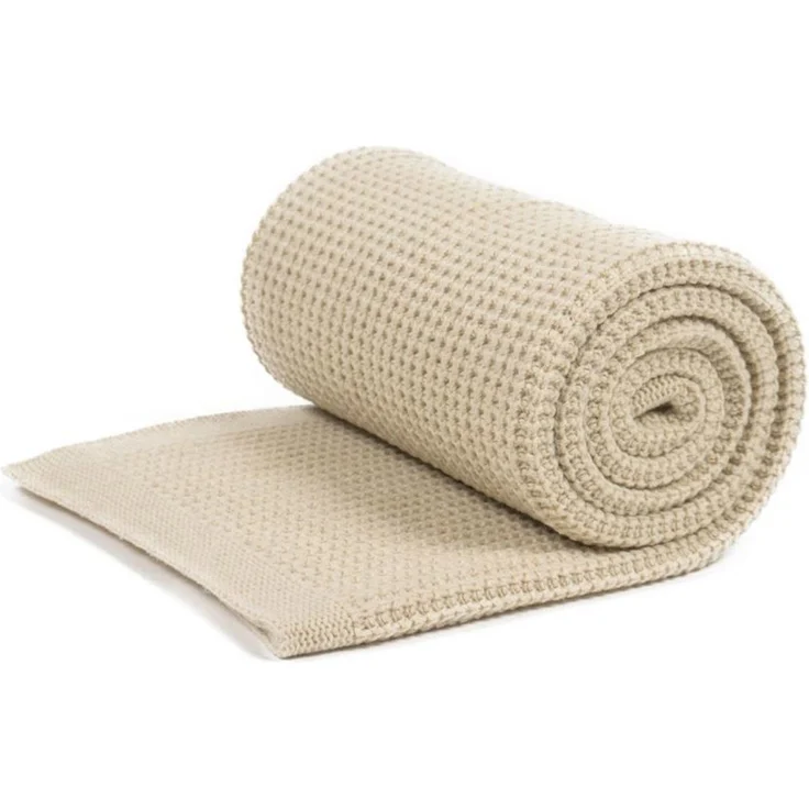 Wolldecke Merino Emma 130x170 Farbe: Beige – Bild 1