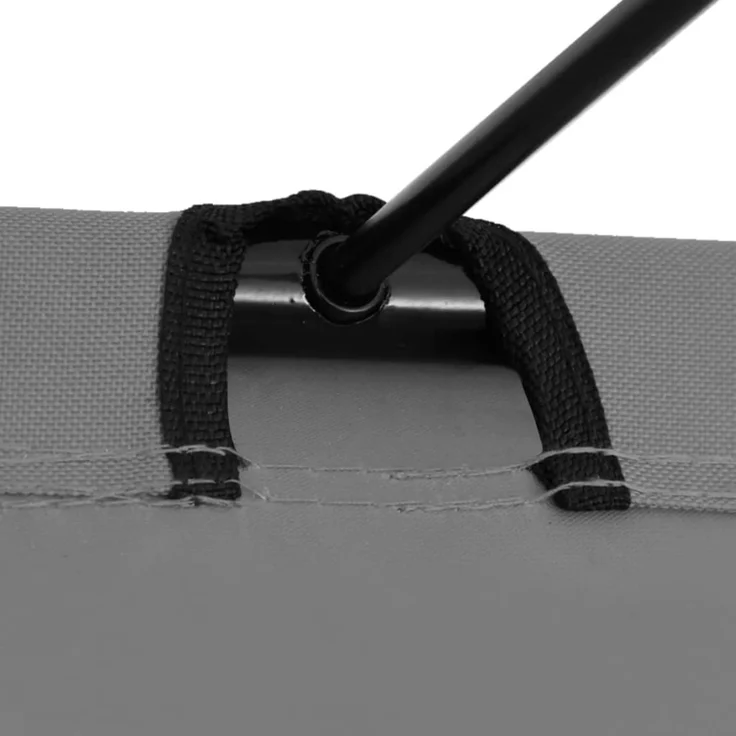 vidaXL Campingbett 180x60x19 cm Oxford-Gewebe und Stahl Grau 312481 – Bild 2
