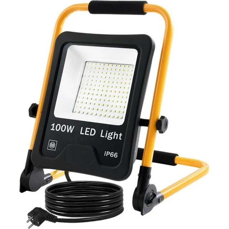 FIVMEN LED Flutlichtstrahler LED Baustrahler mit 3M Kabel LED Fluter Arbeitsscheinwerfer, für Innen-und Außenbereich,Garage, Baustelle, Sportplatz – Bild 4