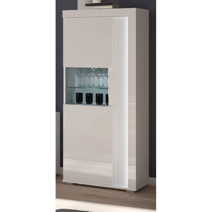 Vitrine Sunroof in weiß Hochglanz 60 x 148 cm – Bild 1
