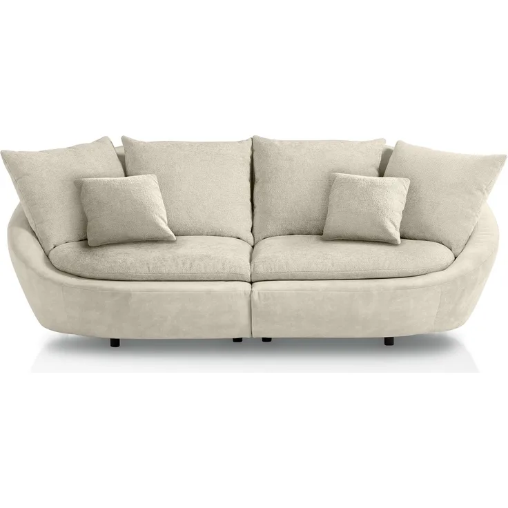Bigsofa Sofa Moroni 237x129x87cm Farbe: cremeweiß mit Kissen