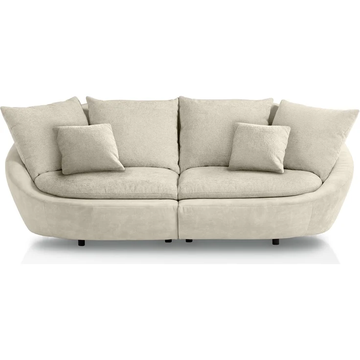 Bigsofa Sofa Moroni 237x129x87cm Farbe: cremeweiß mit Kissen
