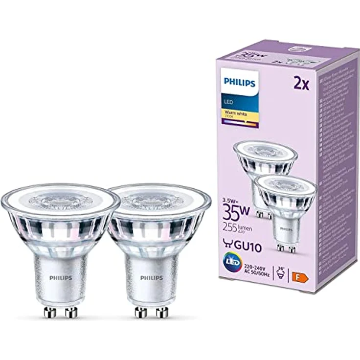 Philips LED classic Lampe 35W GU10 Warmweiß 255lm Silber 2er P – Bild 2