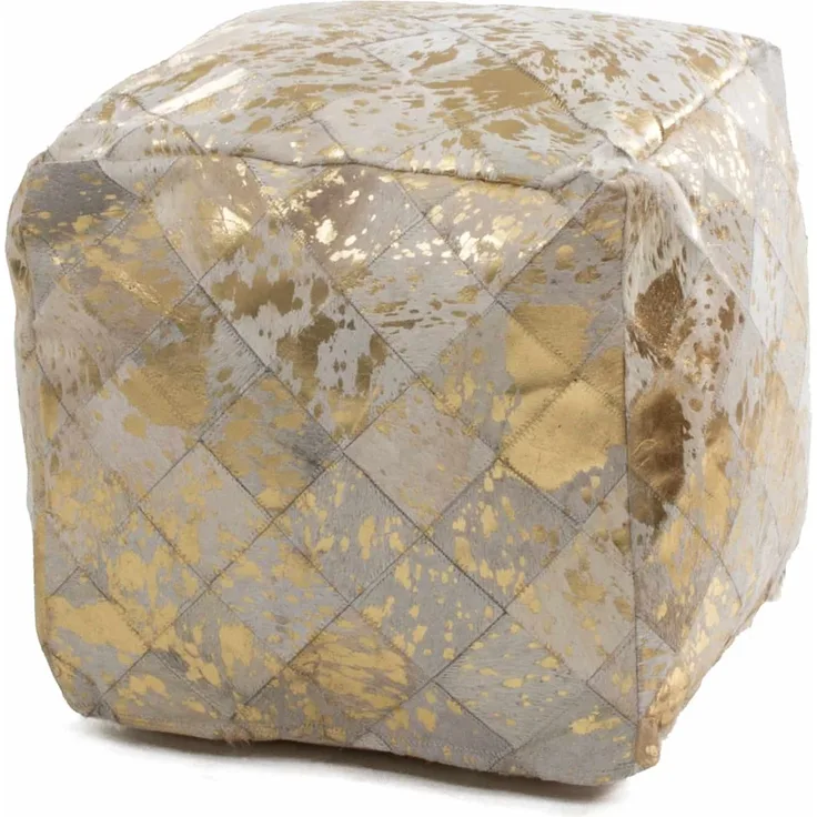 Lavish Pouf 210 Elfenbein / Gold 45cm x 45cm
