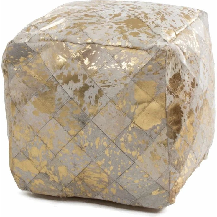 Lavish Pouf 210 Elfenbein / Gold 45cm x 45cm – Bild 1