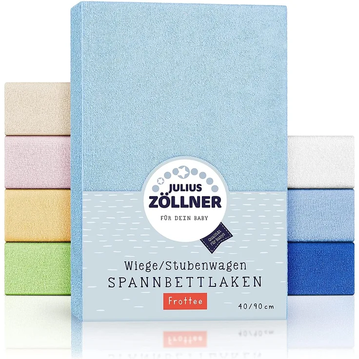 Julius Zöllner Spannbetttuch Frottee hellblau 90/40