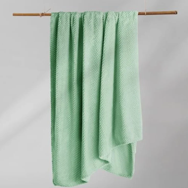 DecoKing Kuscheldecke 150x200 cm Pfefferminze Decke Microfaser Wohndecke Tagesdecke Fleece weich sanft kuschelig skandinavischer Stil Minze Henry – Bild 6