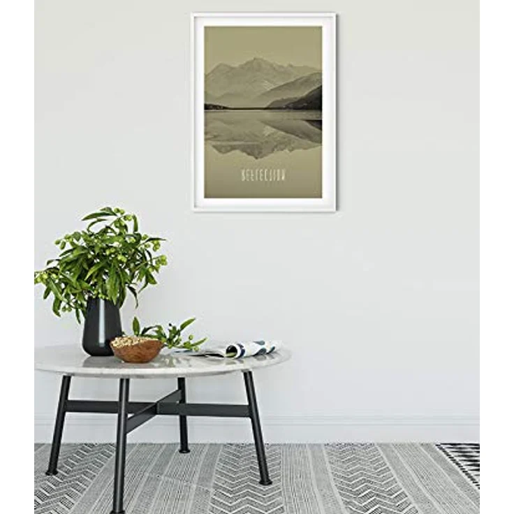 Komar Wandbild | Word Lake Reflection Sand | Poster 50 x 70 cm, Fotopapier, seidenmatte Oberfläche, lichtbeständig, ohne Rahmen – Bild 2