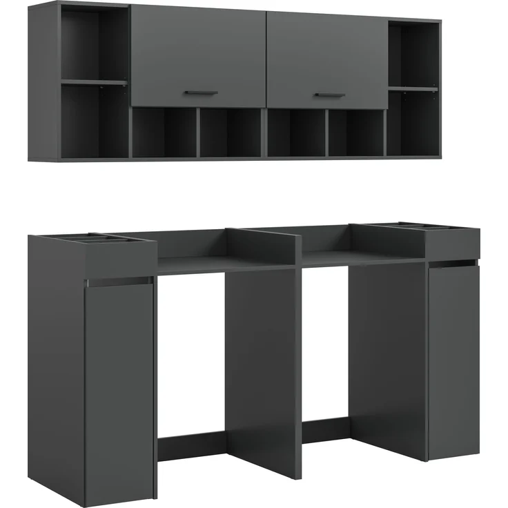 Waschmaschinenumbauschrank >Free< in Anthrazit - 190x195x60cm (BxHxT) – Bild 1