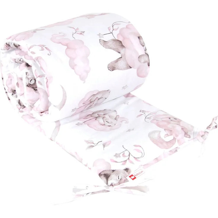 BabyLux Bettnestchen BABYLUX Bettumrandung NESTCHEN Bettnestchen 210 x 30 cm Babybett, 128. Bär Rosa – Bild 3