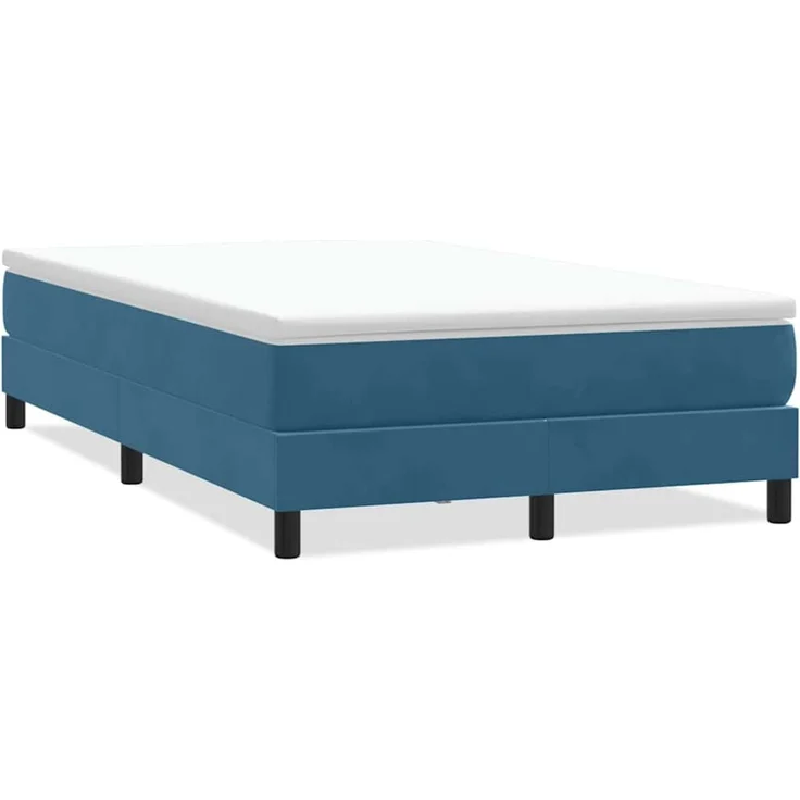 vidaXL Boxspringbett ohne Matratze Dunkelblau 120x220 cm Samt 3315871 – Bild 2