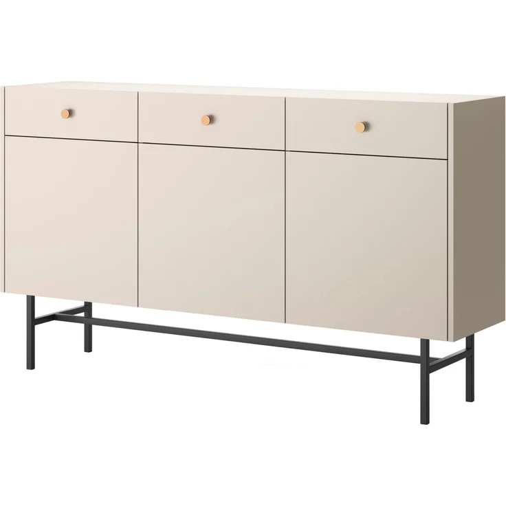 Selsey 'Divenos' Sideboard 3-türig, greige, ca. 89 x 155 x 39 cm – Bild 1