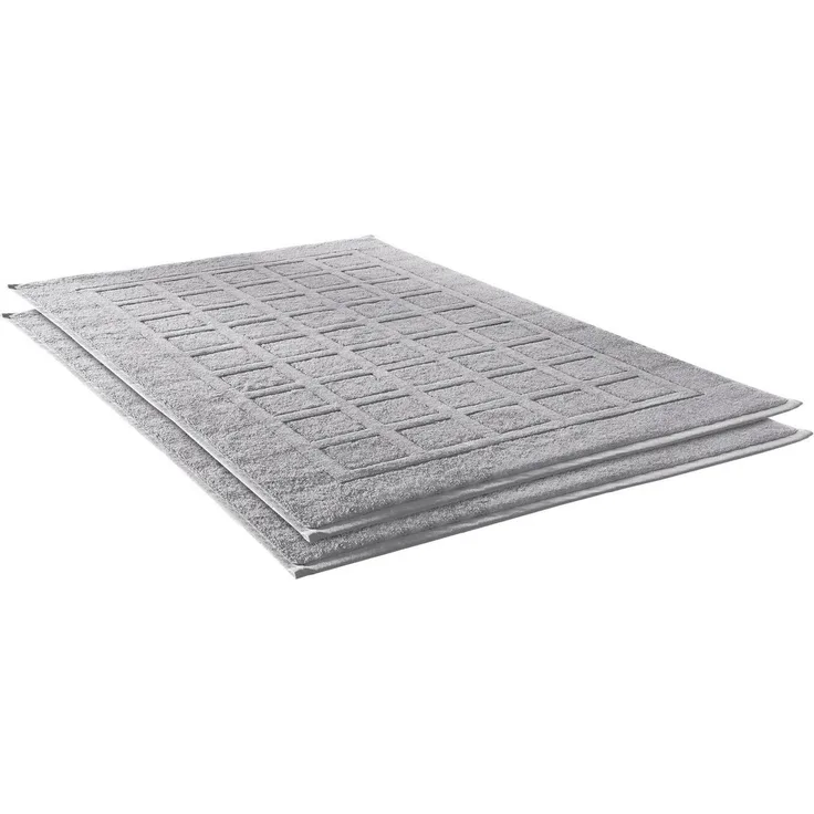 Dyckhoff Badematte Planet, Höhe 3 mm, beidseitig nutzbar, fußbodenheizungsgeeignet, Baumwolle, rechteckig, 2-tlg. Badematte, Baumwolle, 2er Set Hotelmatte