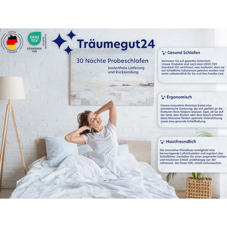 AquaFlex® 16 cm Matratze 160 x 200 cm Härtegrad H4 : 16 cm : 160 x 200 cm : H4 – Bild 6