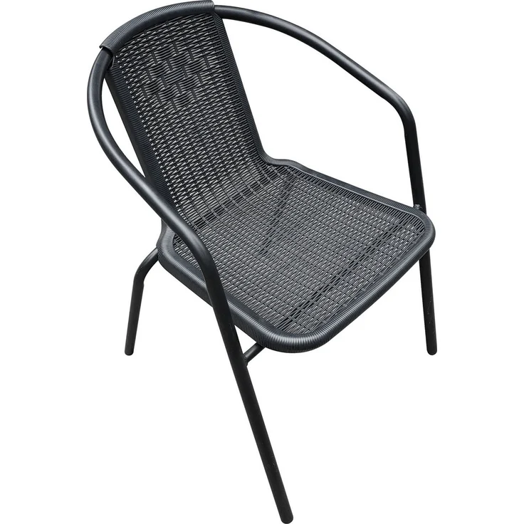 LC Garden Stapelstuhl Garvista Stapelstuhl 54x52x72cm schwarz Gartenstuhl – Bild 1